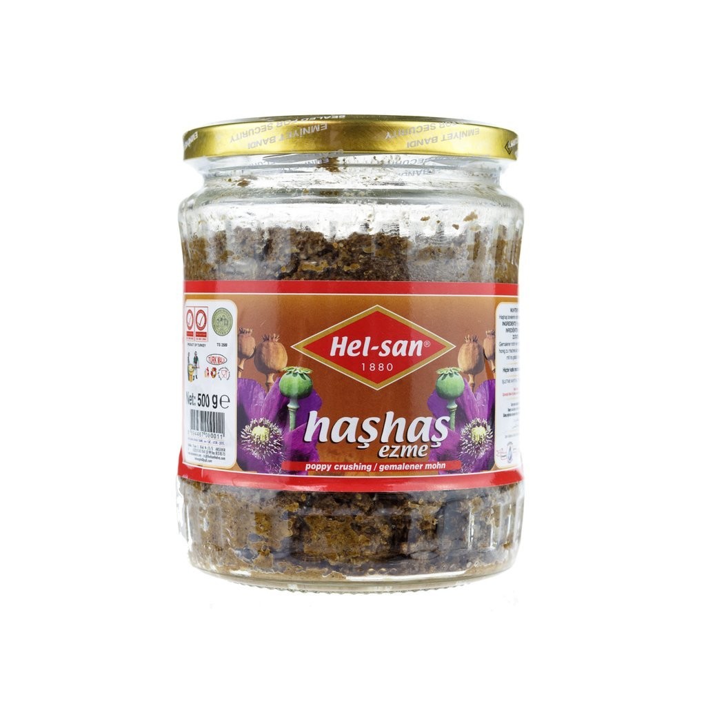 Helsan Poppy Seed Paste (hashas ezmesi) 600gr Glass