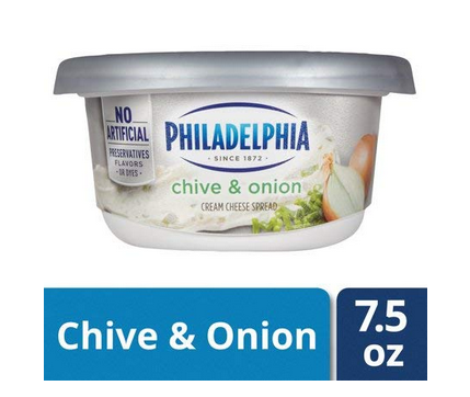 Philadelphia Chive &amp; Onion Cream Cheese Spread, 3 Ct. / 22.5oz
