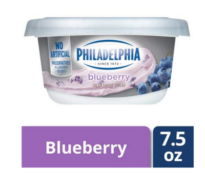 Philadelphia Blueberry Cream Cheese Spread, 3 ct. / 7.5 oz X 3