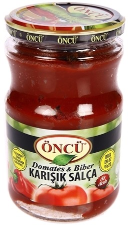 ONCU Tomatoes &amp; Peppers Mixed Paste 700g Glass Karisik Salca