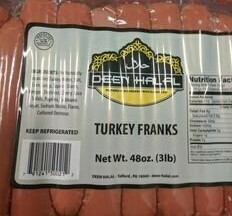 Deen Halal Turkey Franks 3lb