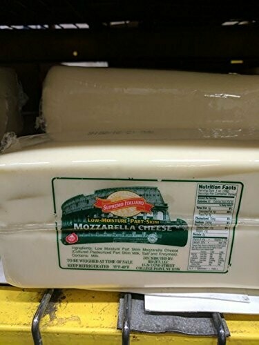 Supremo Italiano Part Skim Mozzarella Cheese 5lb