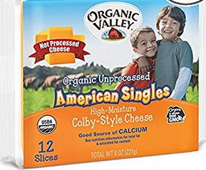 Organic Valley Unprocessed American Singles Colby-style Cheese, 8 Ounce