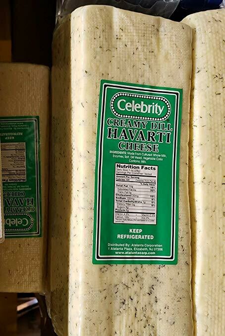 Celebrity Creamy Dill Havarti Cheese 8lb