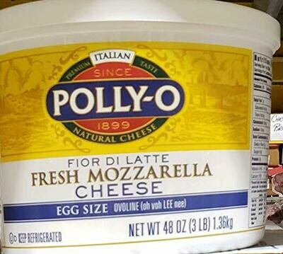 Polly-o Fresh Mozzarella Cheese 48oz (3lb) X 2 Packs Total 6lb