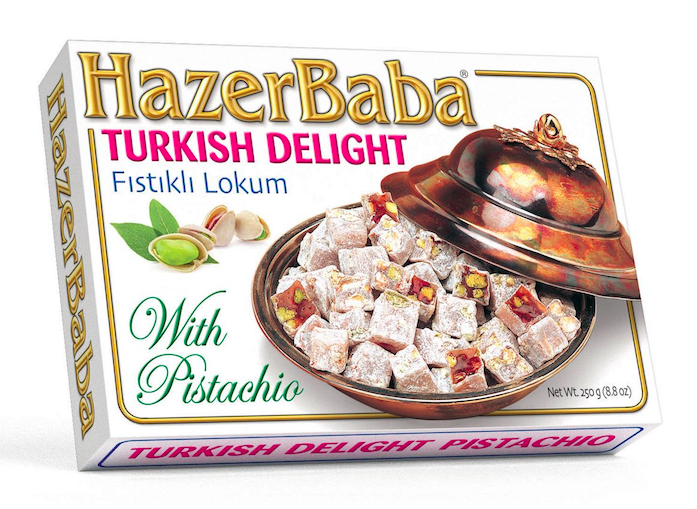 HAZERBABA Turkish Delight with Pistachios 454g Lokum