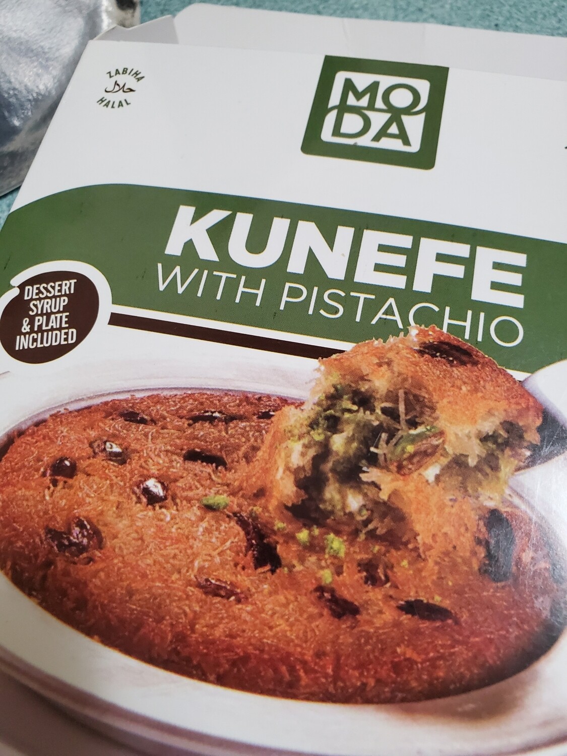 Panda direktør lære Moda Kunefe kunafa with pistachios 145gr 1 pcs