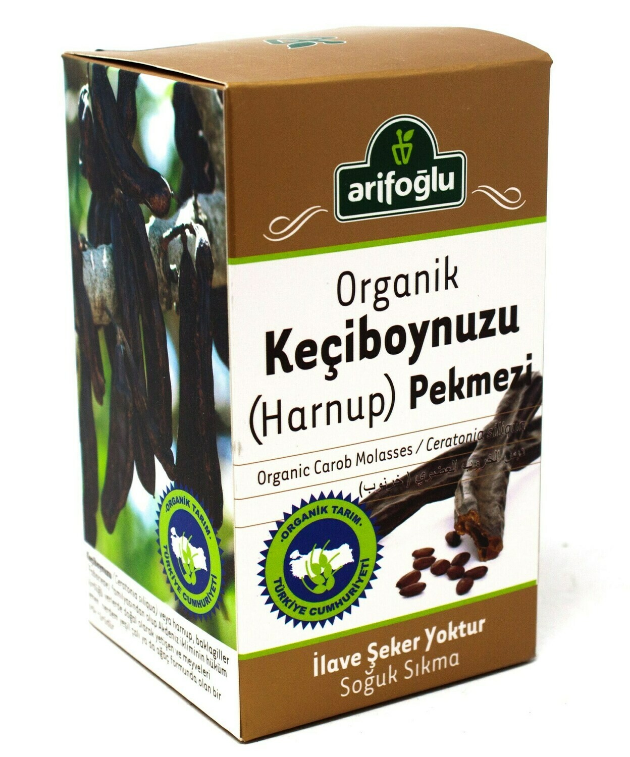 ARIFOGLU Organic Carob (Keciboynuzu Harnup) Molasses 400g Pekmez