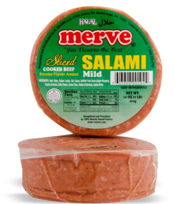 MERVE Halal Beef Salami Sliced 1lb