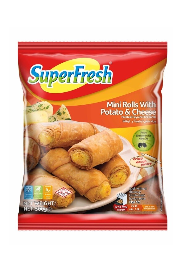 SUPERFRESH Mini Roll Borek W Potato&amp;cheese 500g (Frozen)