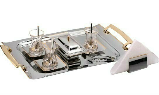 KARACA 41 Pieces Tea Set Fine Pearl Gold Magic