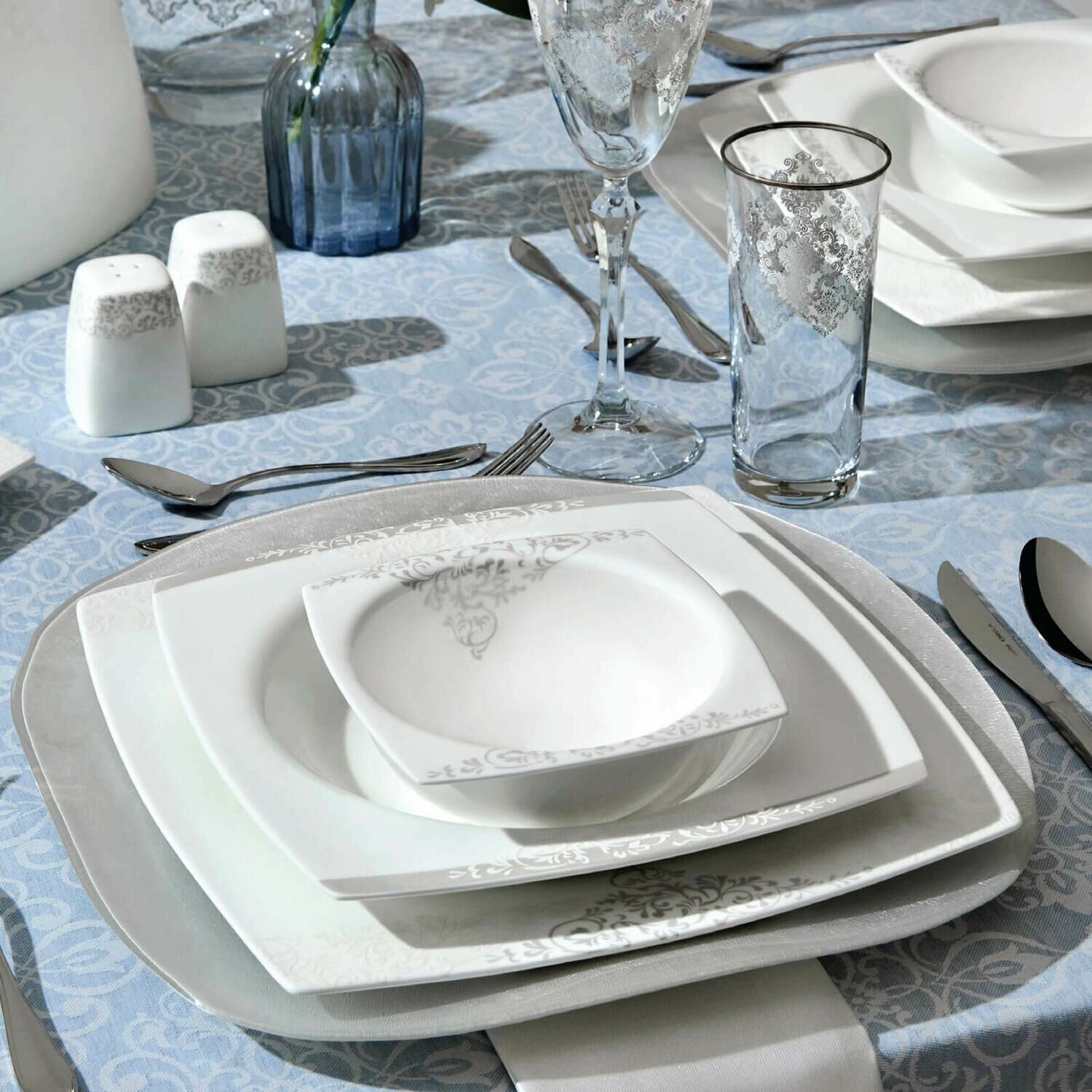 KARACA Fine Bone Nova 60 Pieces Dinnerware Square