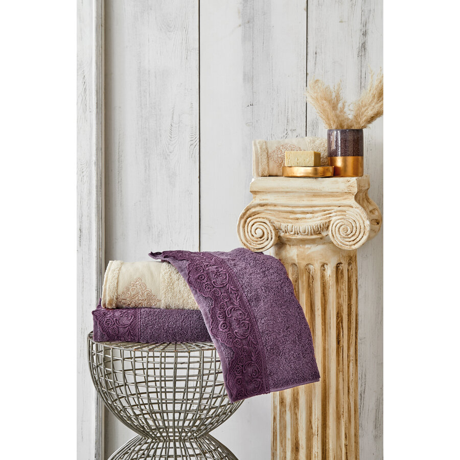 KARACA Home Valeria Royal Dantelli Murdum Bath Set