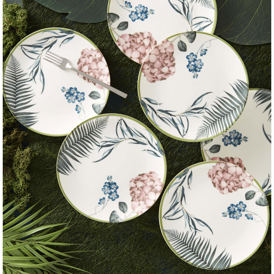 KARACA Rosa 6 Pieces Cake Set - Pasta Takimi