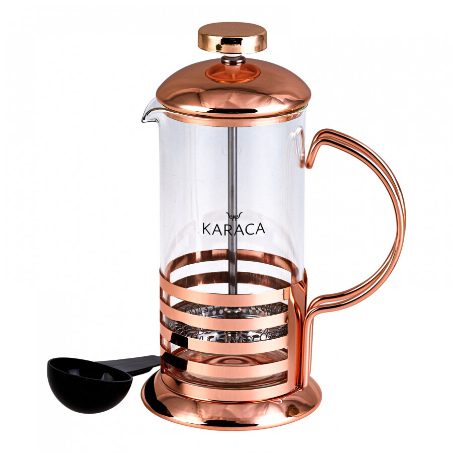 KARACA Coffee Bean French Press Bronze Linear 350mL