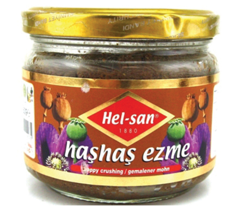 Helsan Poppy Paste 250g Glass Hashas Popy
