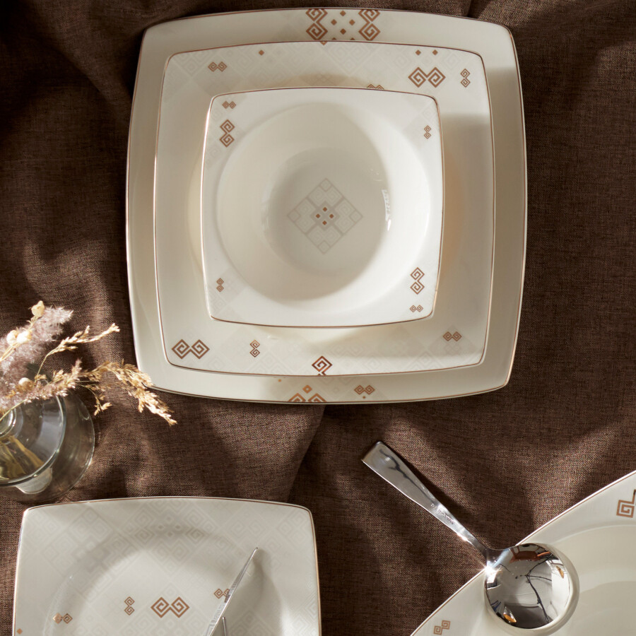 KARACA Ada 57 Pieces Dinner Set Nb Square