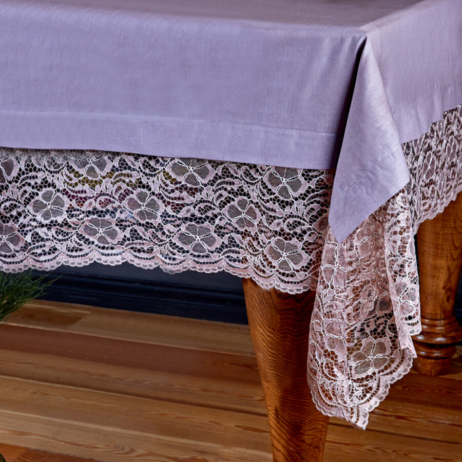 KARACA Home Juliet Dried Rose Lace Tablecloth