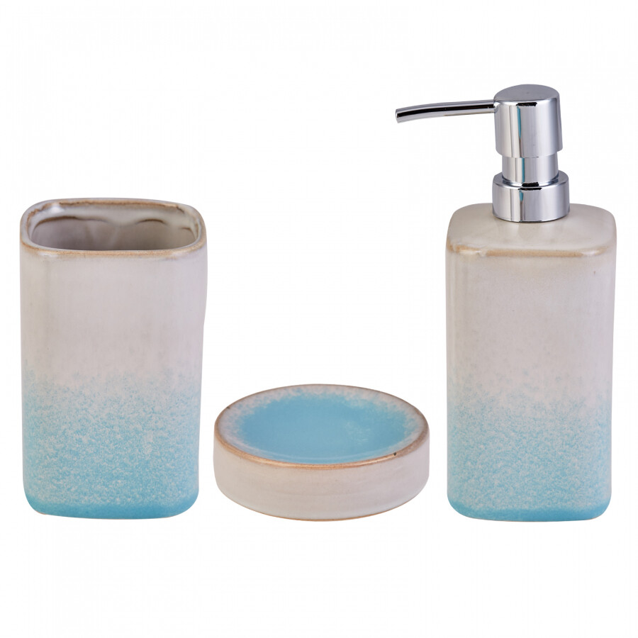 KARACA 3-Piece Blue Bath Set