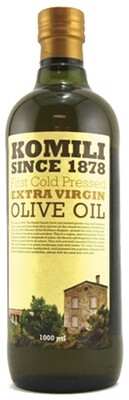 KOMILI EXTRA VIRGIN OLIVE OIL (FIRST COLD PRESSED) 1LT GLASS