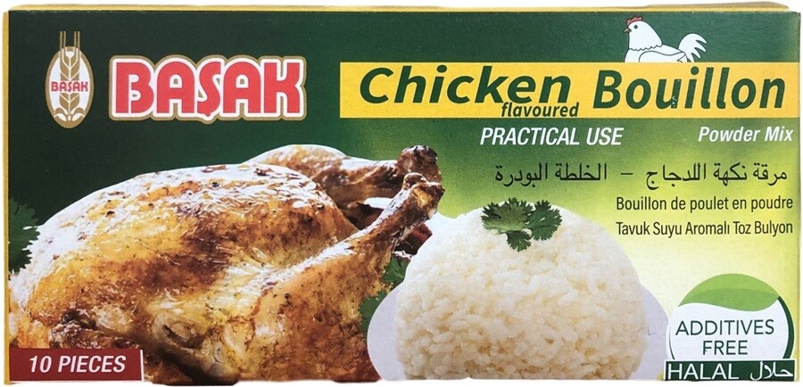 BASAK CHICKEN FLAVORED POWDER BOUILLON Bulyon 10 pcs Halal
