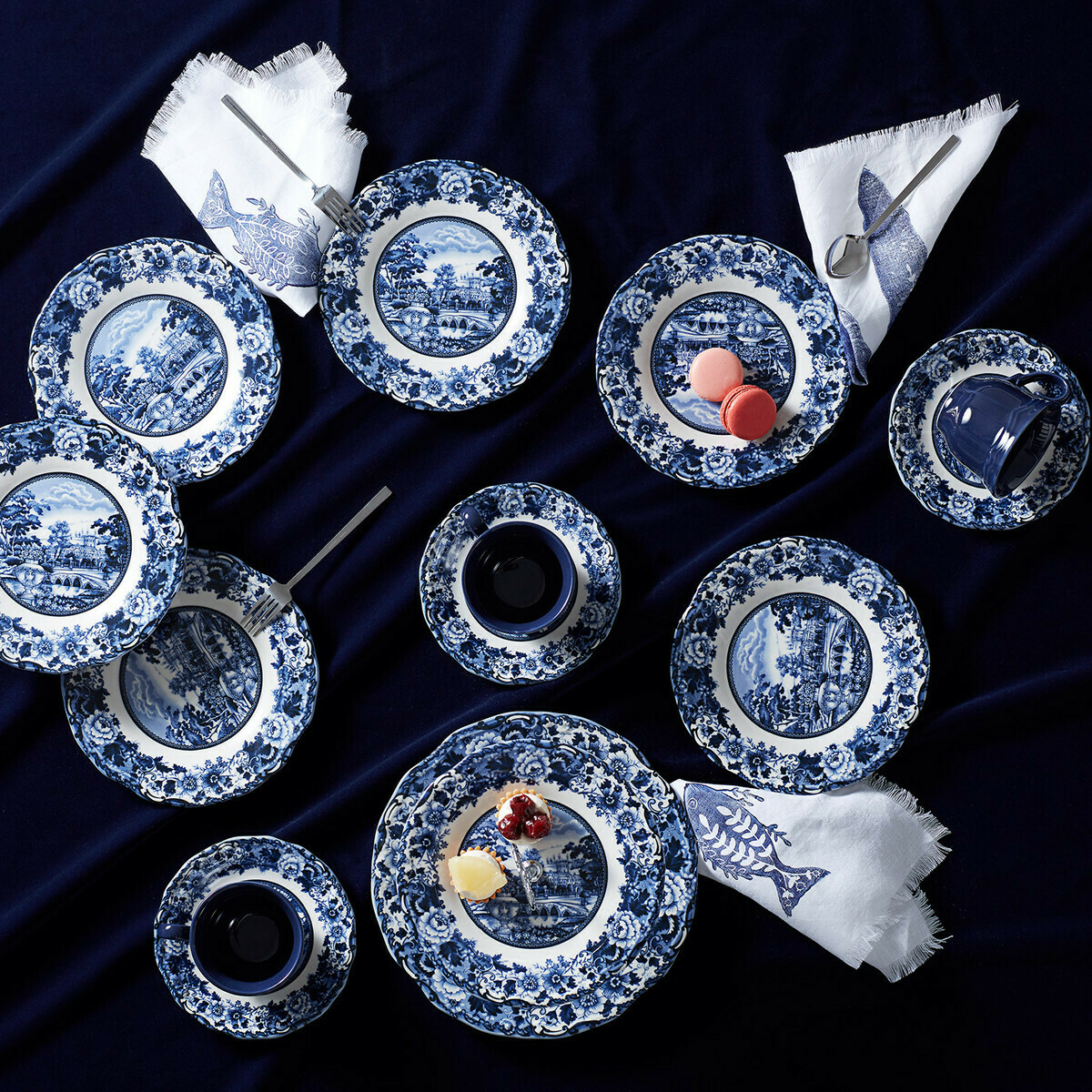 KARACA Blue Odyssey 19 Pieces Cake Set