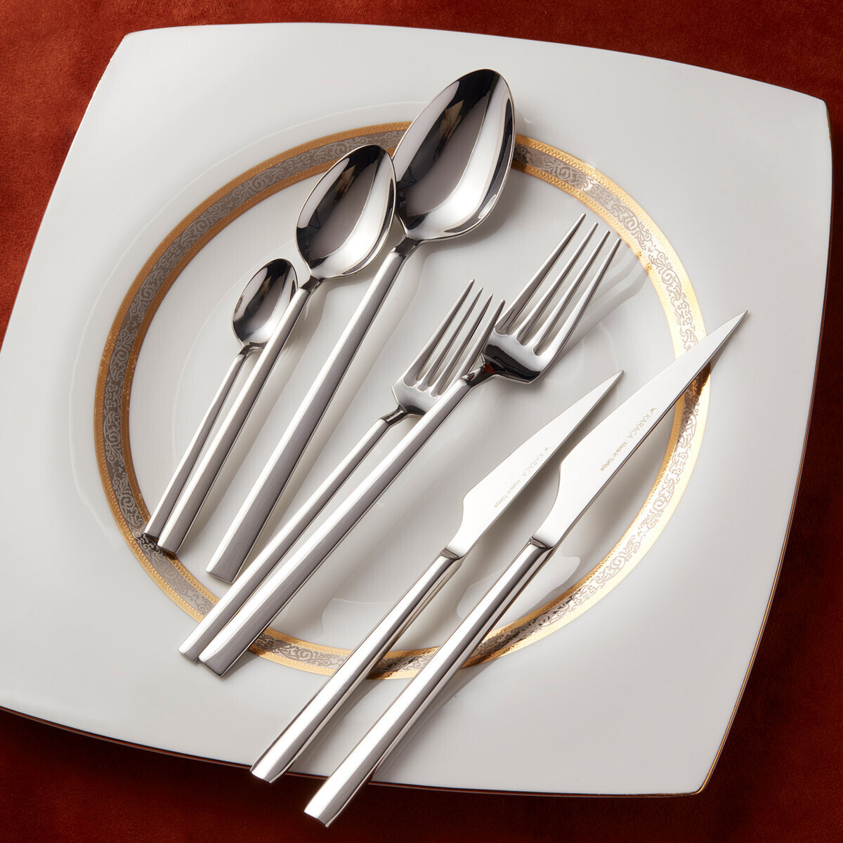 KARACA Cutlery Set Davina Elegance 12 Kisilik 84 Parca Catal Kasik Bicak Seti