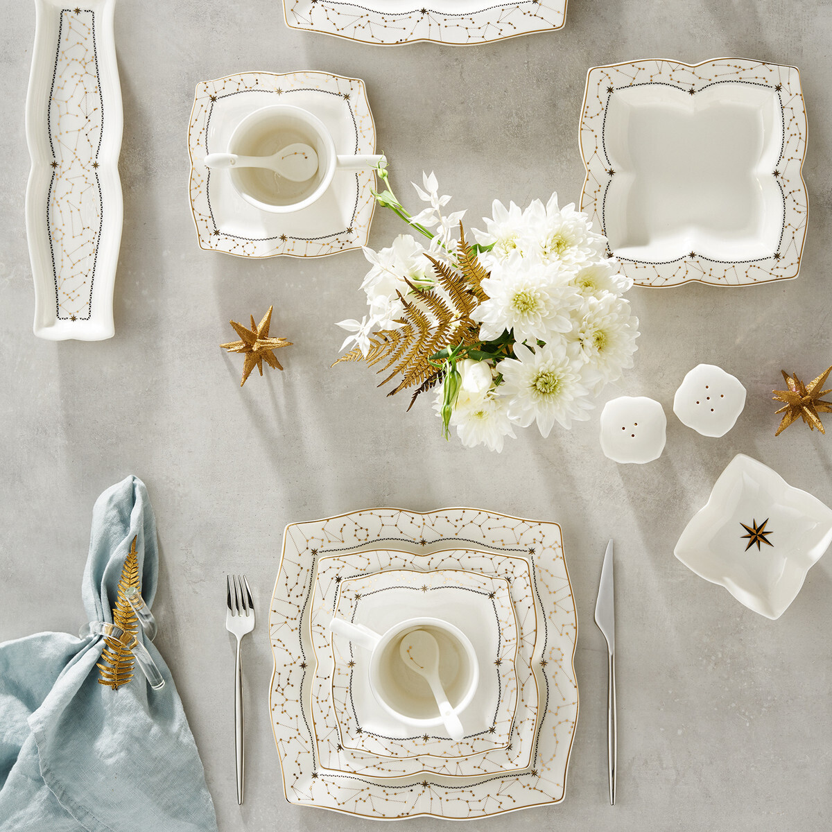 KARACA Comet 32 Pieces Breakfast Set Square