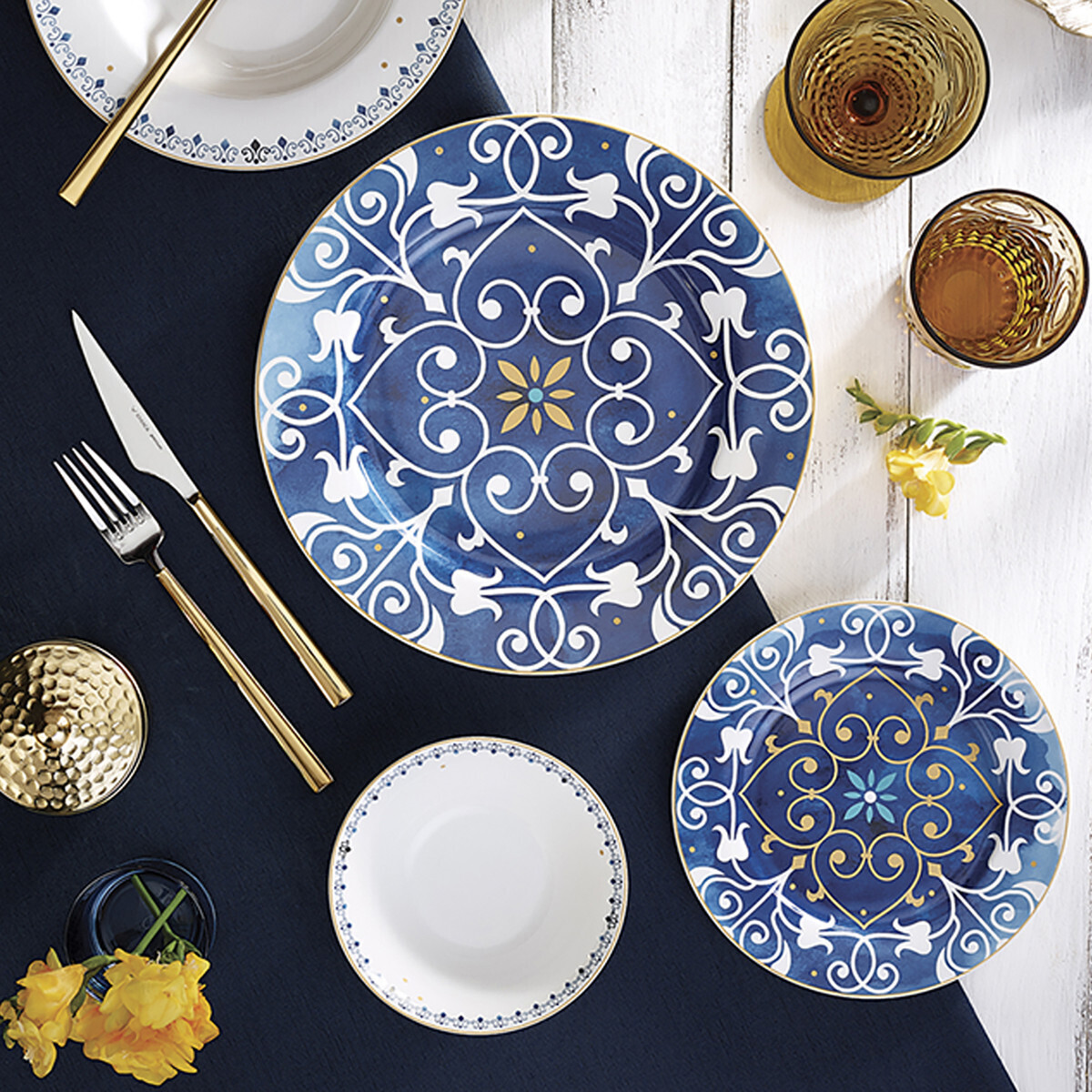 KARACA Deep Sea 6 Person Dinner Set