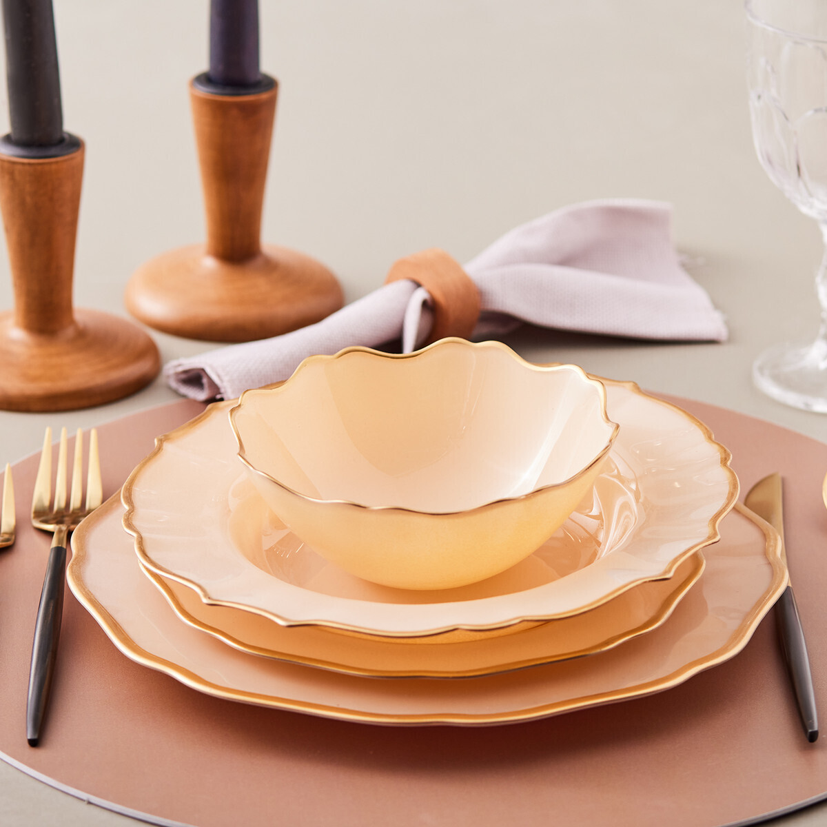 KARACA Empire Cream 18 Pieces Dinner Set