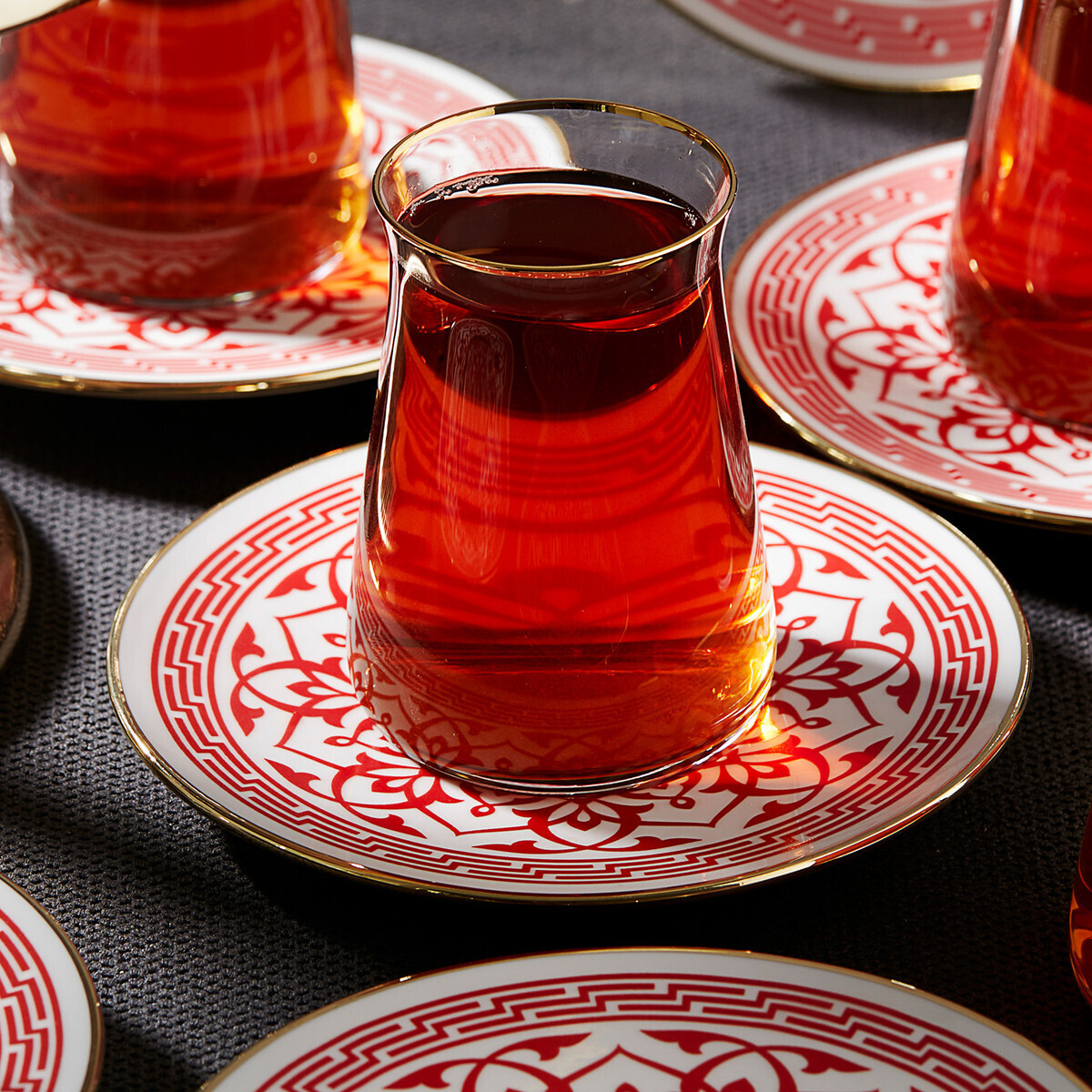 KARACA Ocha Red 12 Pieces Tea Set