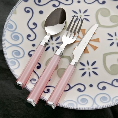 KARACA Freya Pink 18 Pieces Cutlery Set Set