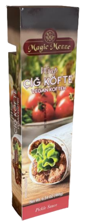 Cig Kofte Durum 180g Vacuum Pack With Sauces By Magic Mezze - Meatless Raw Meatball
