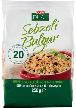 Duru Dual Bulgur with Vegetables - ready in 20 min. - Sebzeli Bulgur 250gr