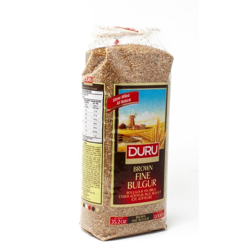 DURU Brown Fine Bulgur (Kisirlik Ve Cig Koftelik) 1kg