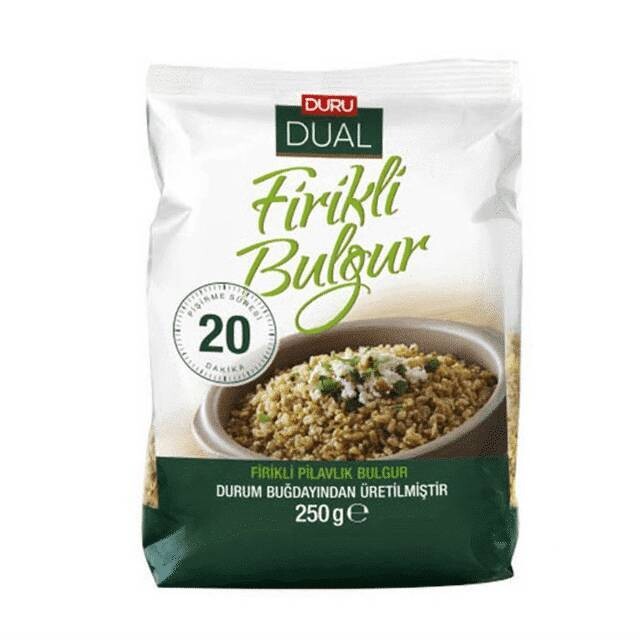 DURU Dual Bulgur With Freekeh Green Wheat - Ready In 20 Min. - Firikli Bulgur 250g