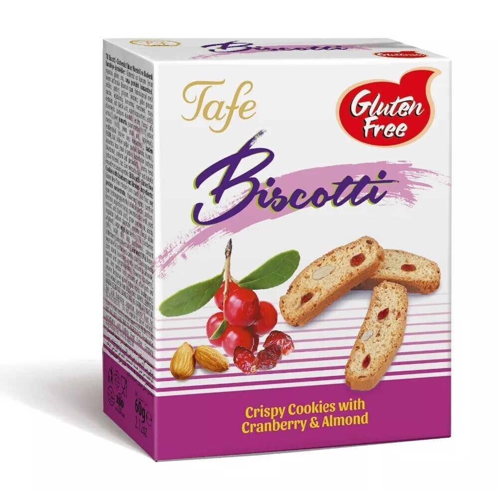 Tafe Gluten free Turkish Biscotti with Cranberry and Almond 60gr