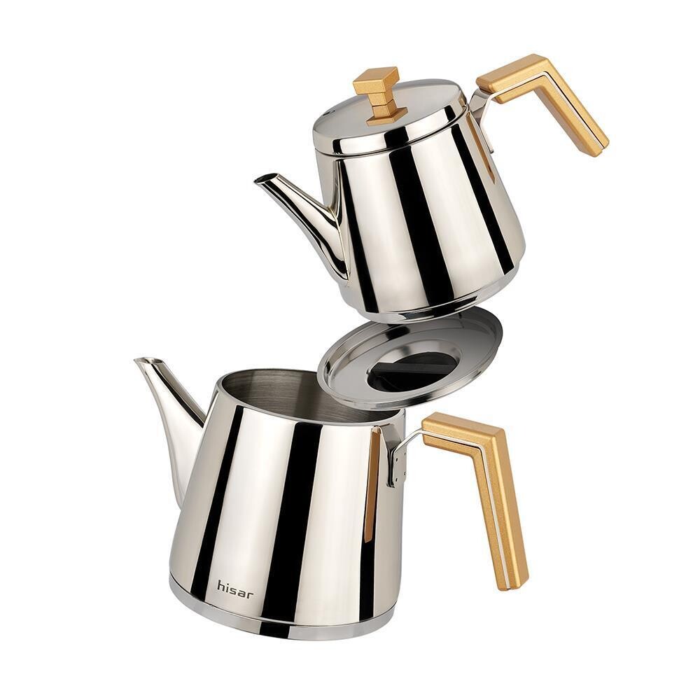 HISAR Milano Tea Pot - Teapots - Caydanlik Set Gold