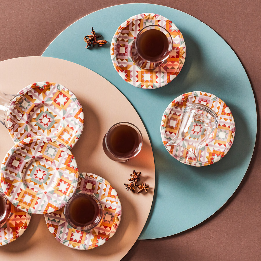 KARACA Lindo 6 Person Tea Set