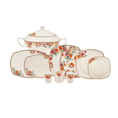 KARACA New Martina Pink 60 Pcs Dinnerware Set Nb H.square KARACA New Martina Pink 60 Pcs Dinnerware Set Nb H.square