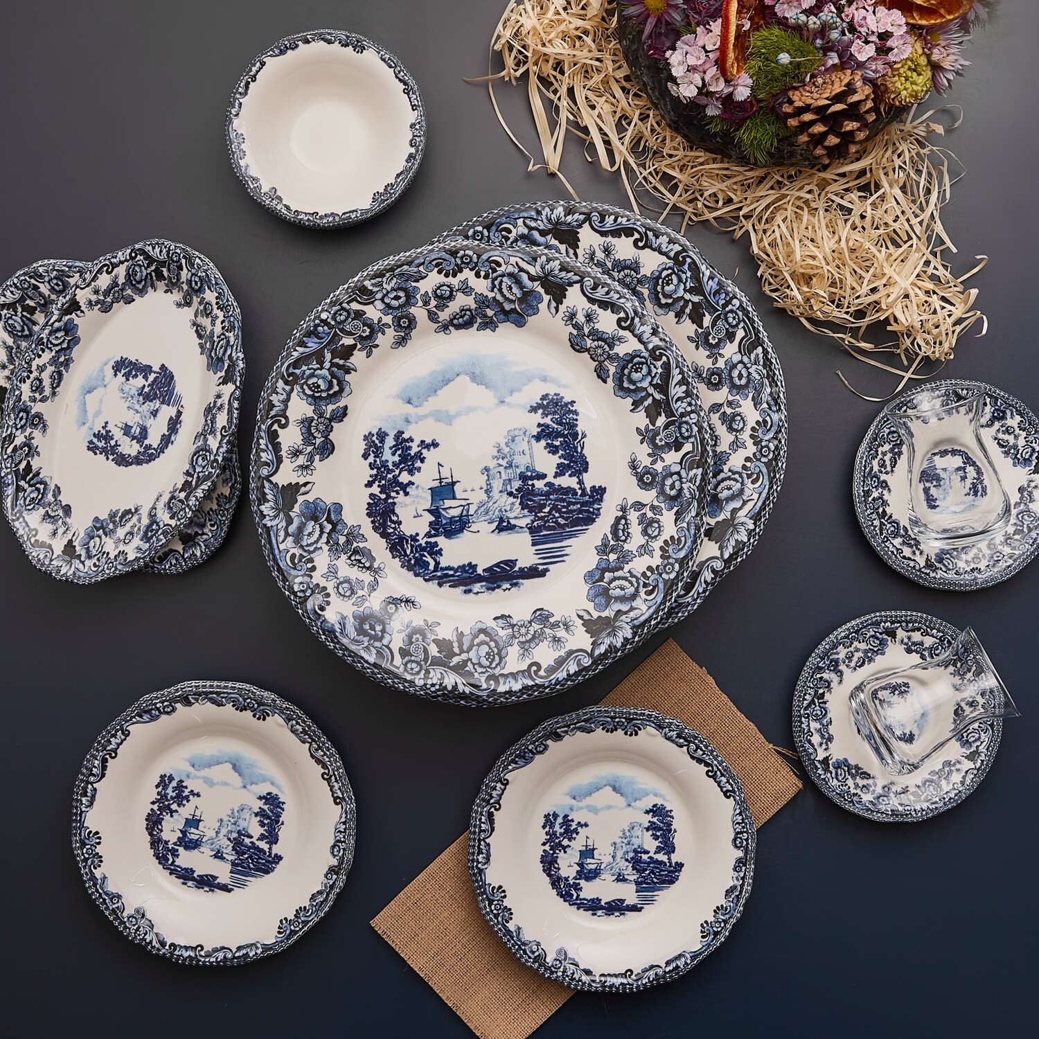 KARACA Blue Iliad 26 Psc Breakfast Set Rnd