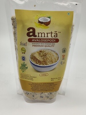 Amrta Avalosepodi Coconut Rice Powder Mix Premium Quality 400gr - Vegan Food- %100 Natural