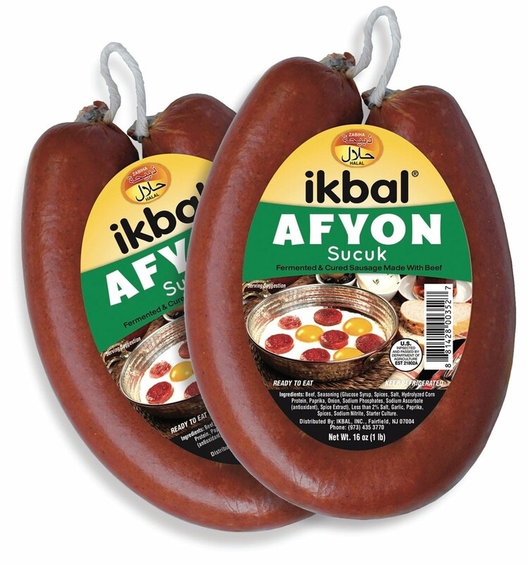 IKBAL Afyon Classic Sucuk Halal Afyon Sucuk Soujouk 1lb