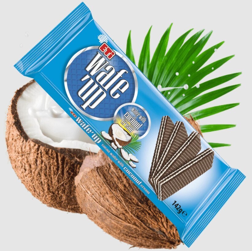 ETI Hosbes Wafe Up Coconut Cream Wafer 142g