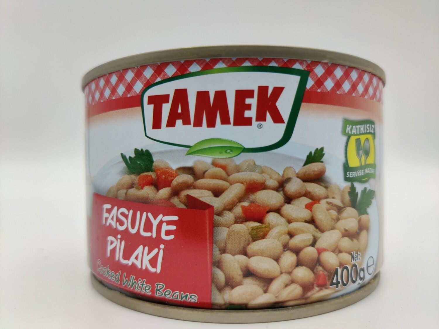 TAMEK Cooked White Beans 400g Can Fasulye Pilaki