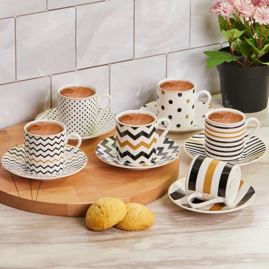 KARACA Nossa Coffee Cups Set Of 6