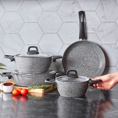 KARACA Gris Bio Granit 7 Pcs Cookware Set