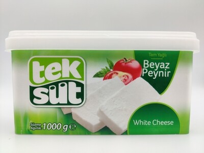 TEKSUT Tam Yagli Inek Peyniri - Full Fat Cow's Milk Cheese In Brine 900g (1.98lb)