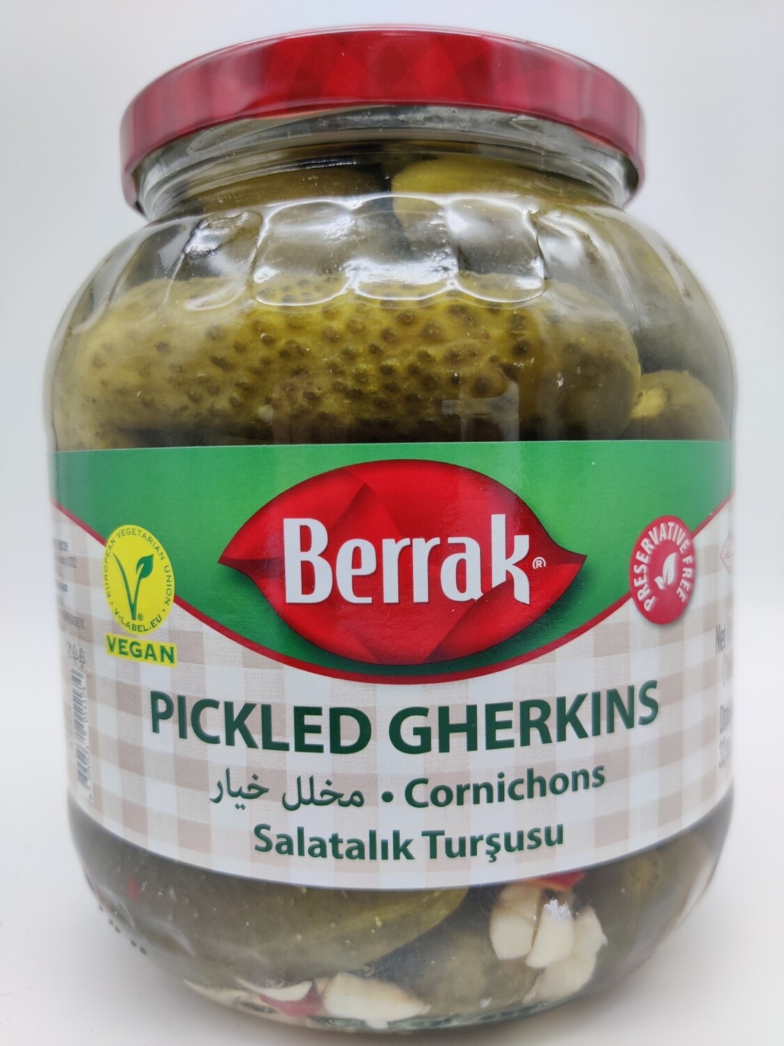 BERRAK GHERKIN PICKLES (SALATALIK TURSUSU) NO:2 1600ML GLASS