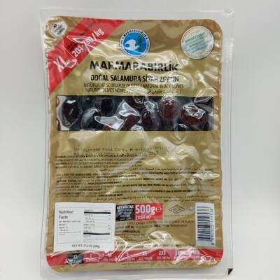 MB Marmara Birlik Gemlik Black Olives XL Mega 500g